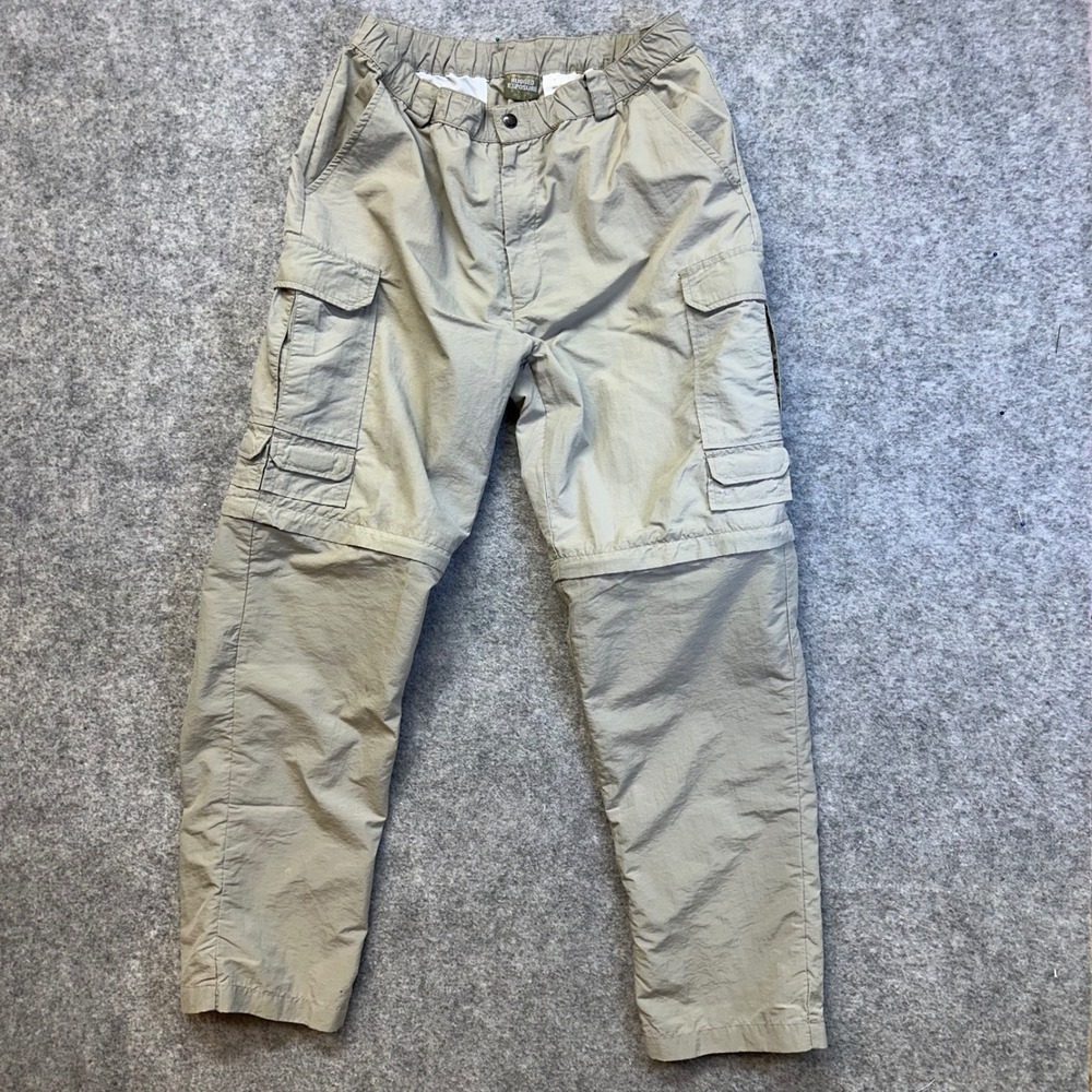 Rugged Exposure Convertible Cargo Pants Mens Medium Tan Good Zip Off Hiking